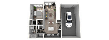 1 bedroom with garage