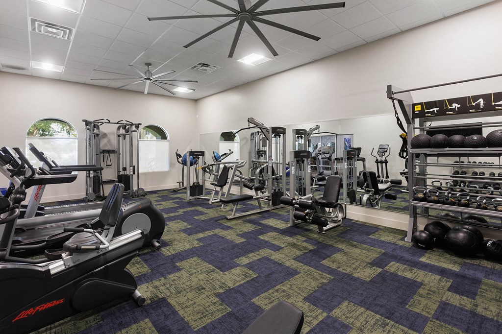 our state of the art gym is equipped with cardio equipment and weights