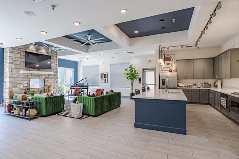 resident clubhouse at the apartment complex