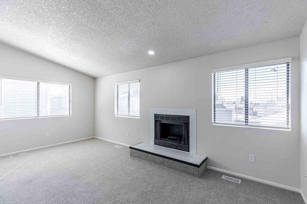 Living room with fireplace