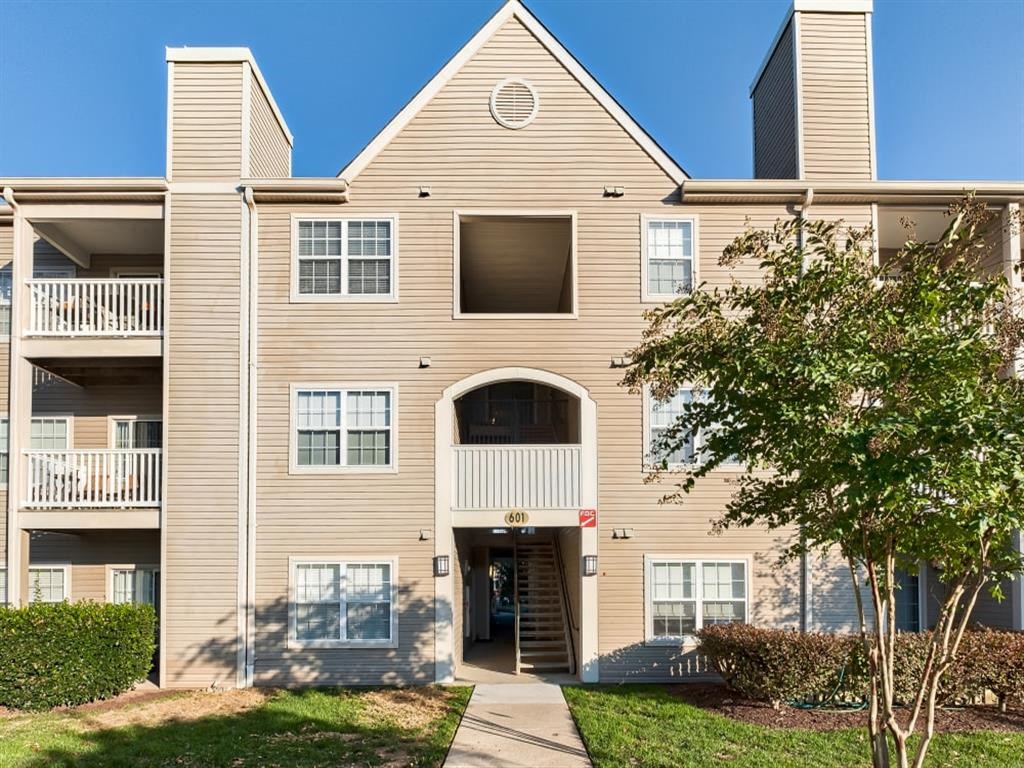 Exterior of apartment building