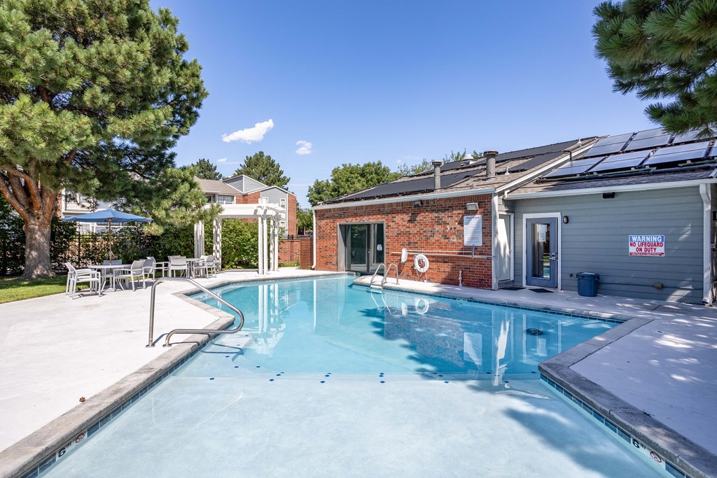 the swimming pool at our apartments