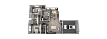 1 bedroom with garage