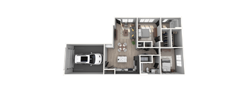 1 bedroom with garage