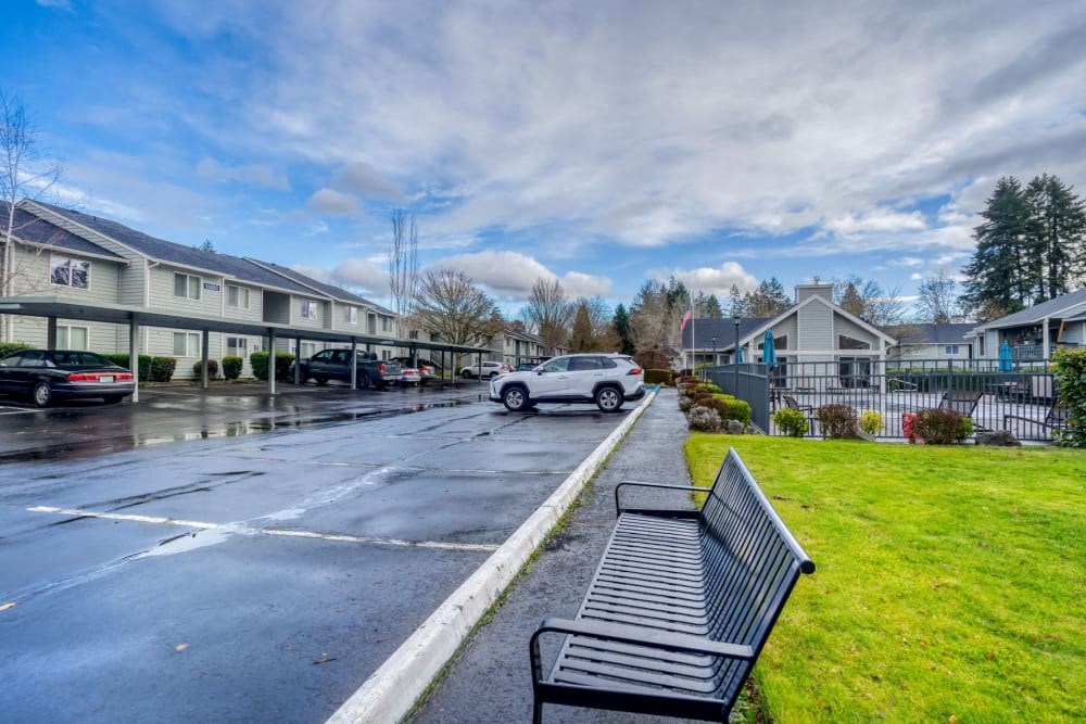 Coverd Parking and parking lot