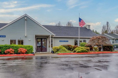 the front of our leasing office
