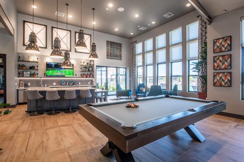 Resident Clubhouse with Pool Table