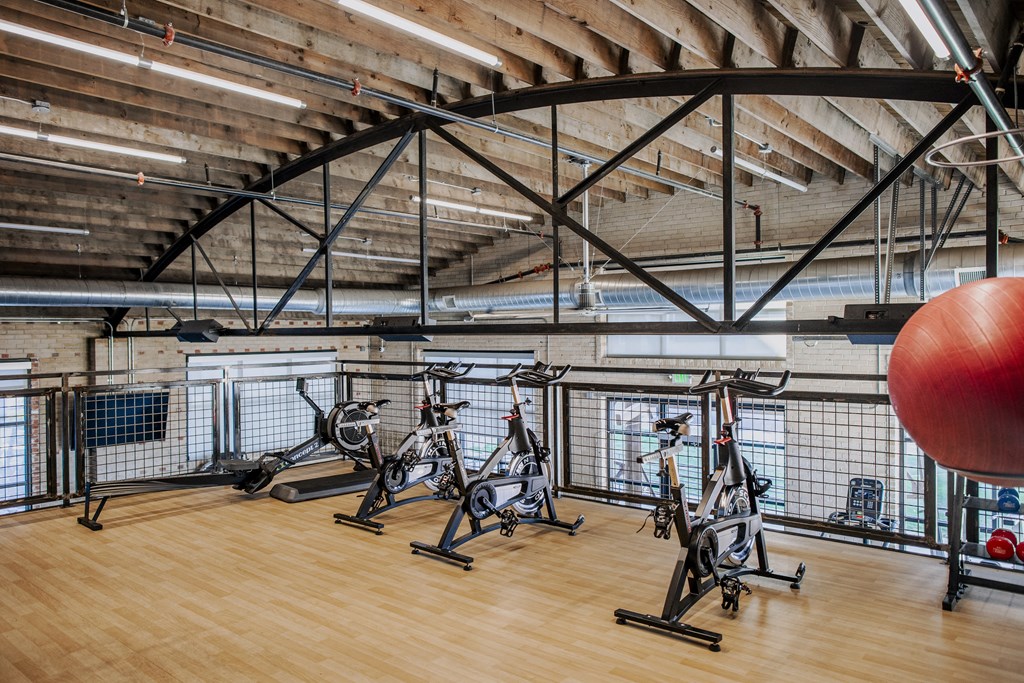 the gym center has a variety of exercise equipment