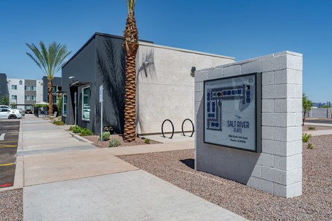 Salt River Law office with a palm tree in front.