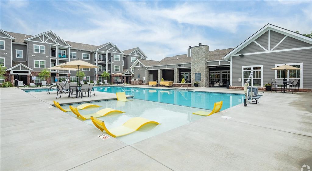 Swimming Pool and Lounge Chairs
