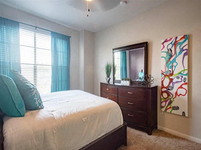 Bedroom with oversized windows