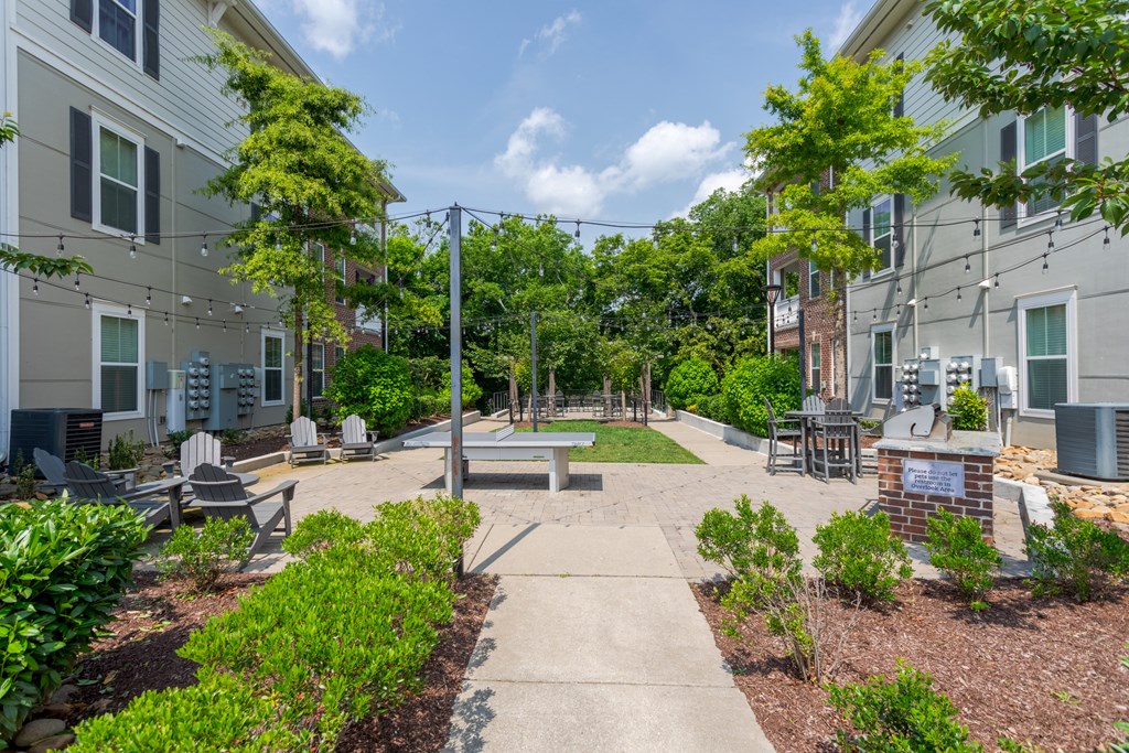 Outdoor courtyard area