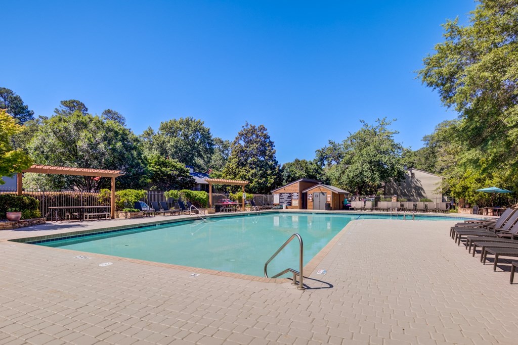 the swimming pool at our apartments