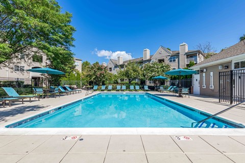 the swimming pool at our apartments