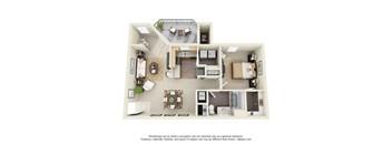 2 bedroom floor plan  the crossings at town creek apartments