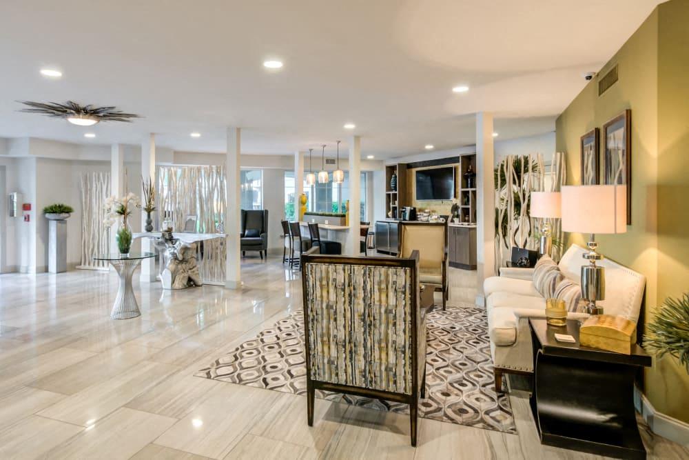 a living room with a couch and a table