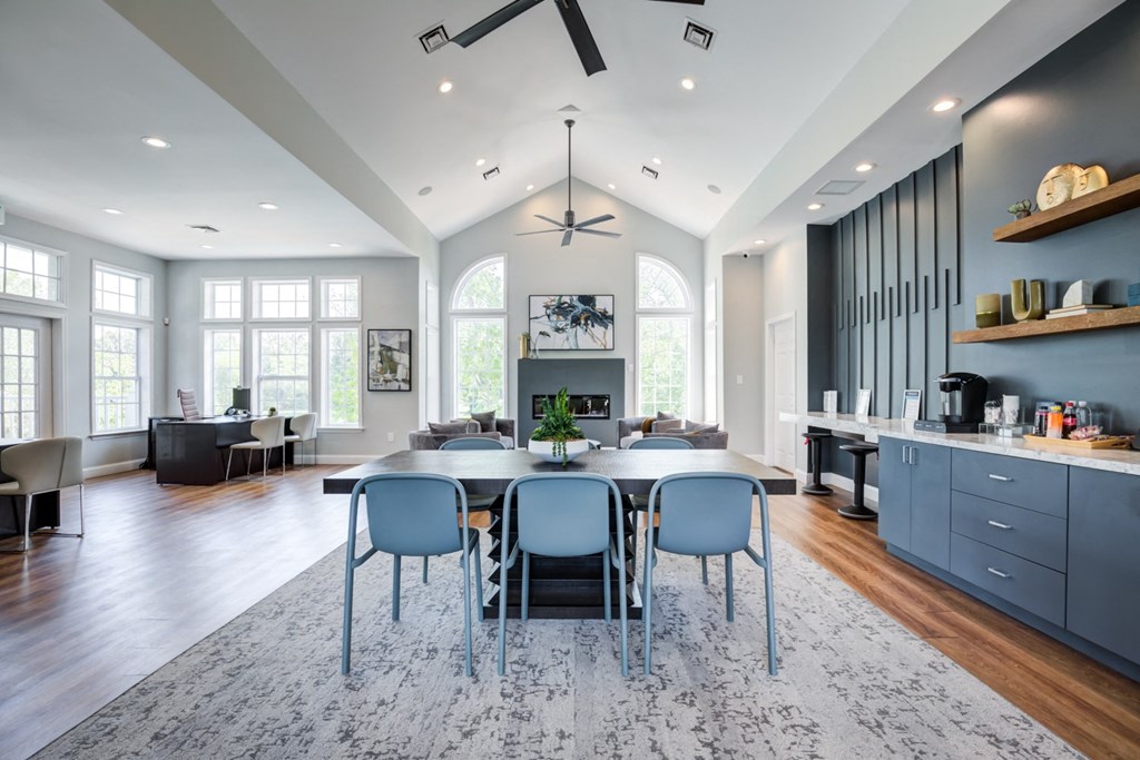 leasing center with table and chairs