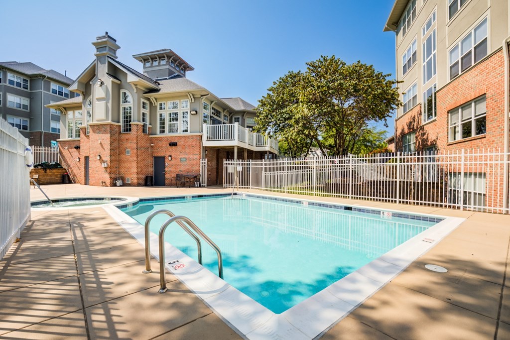 swimming pool with fence