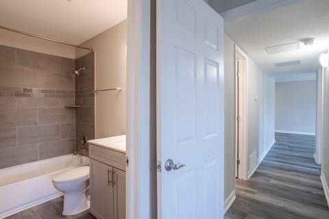 entryway to the bathroom