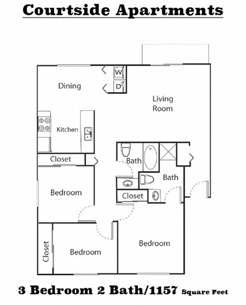a floor plan of a small house with a bathroom and a living room