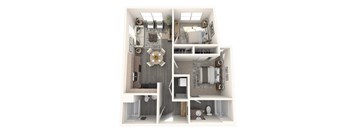2 bedroom floor plan