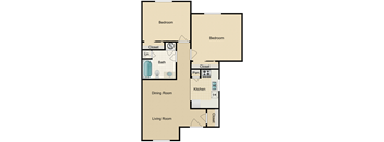 Two Bedroom Floor Plan