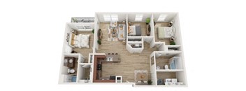 a 2400 sq ft floor plan with a bedroom and a living room