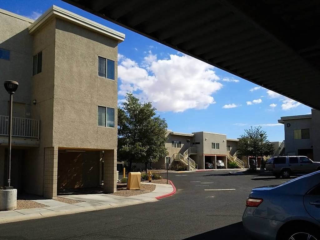 a building on the corner of a street
