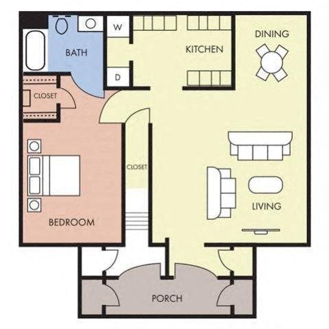 a floor plan of a house with a bedroom and a bathroom