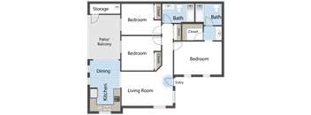 a blueprint of a floor plan of a house