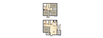the bedrooms of the floor plans