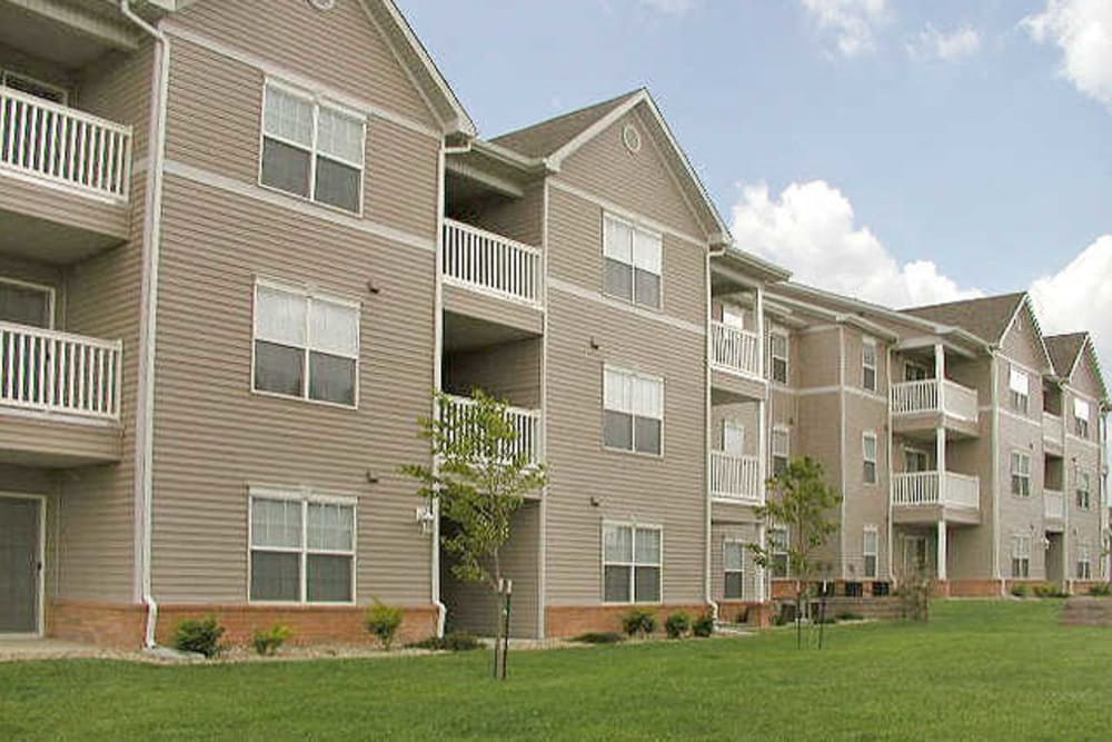 Exterior of apartment building