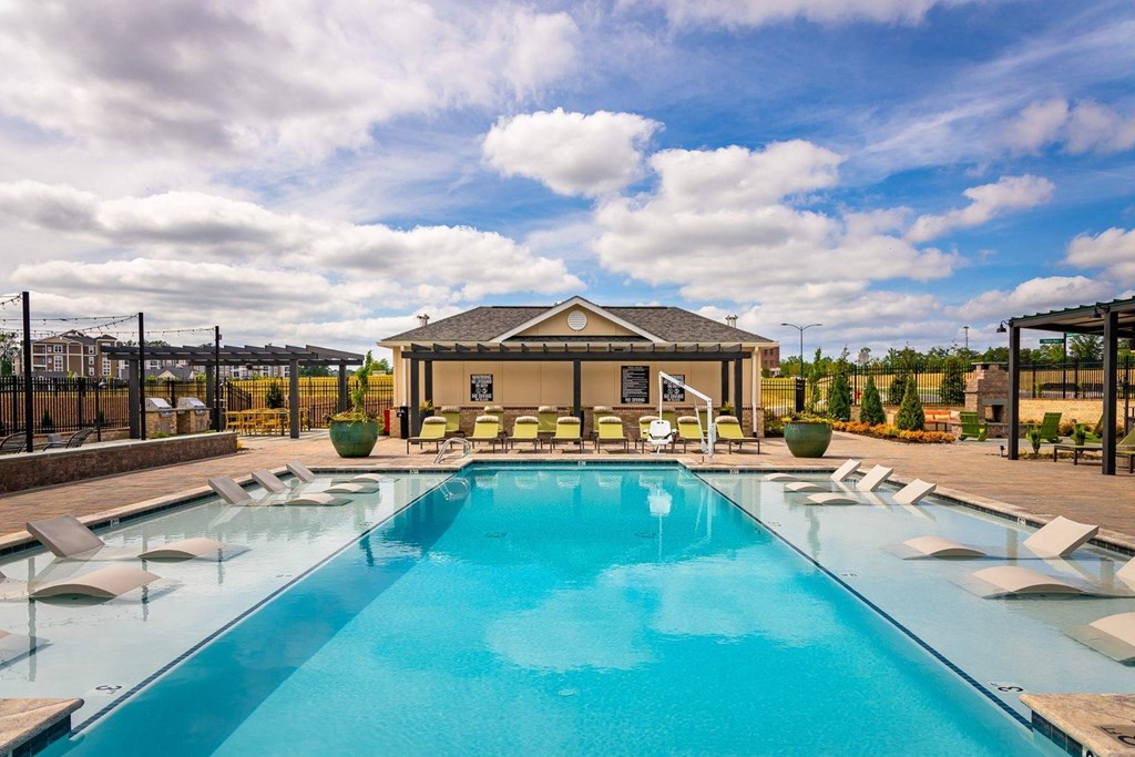 the swimming pool at our apartments
