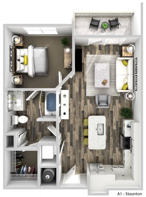 a 2 bedroom floor plan of a297297