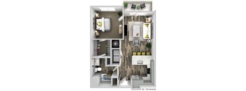 a 1 bedroom floor plan