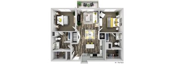 3 bedroom floor plan  the townhomes 169