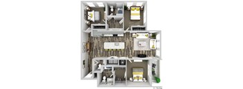 a 1 bedroom floor plan of a297297