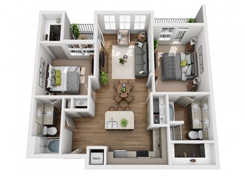 a 2 bedroom192 sq ft floor plan  studio