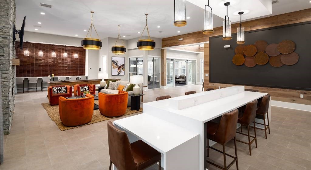 Resident clubhouse with lounge area