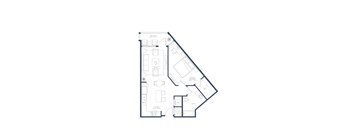 A floor plan of a house with labeled rooms and dimensions.