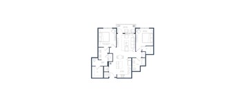 A black and white image of a house floor plan.