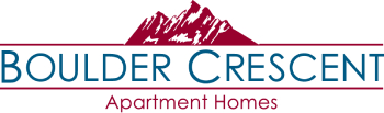 The image is a logo for Boulder Crescent Apartment Homes.