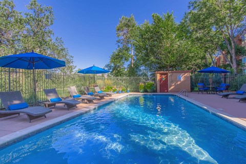 Relaxing swimming pool.