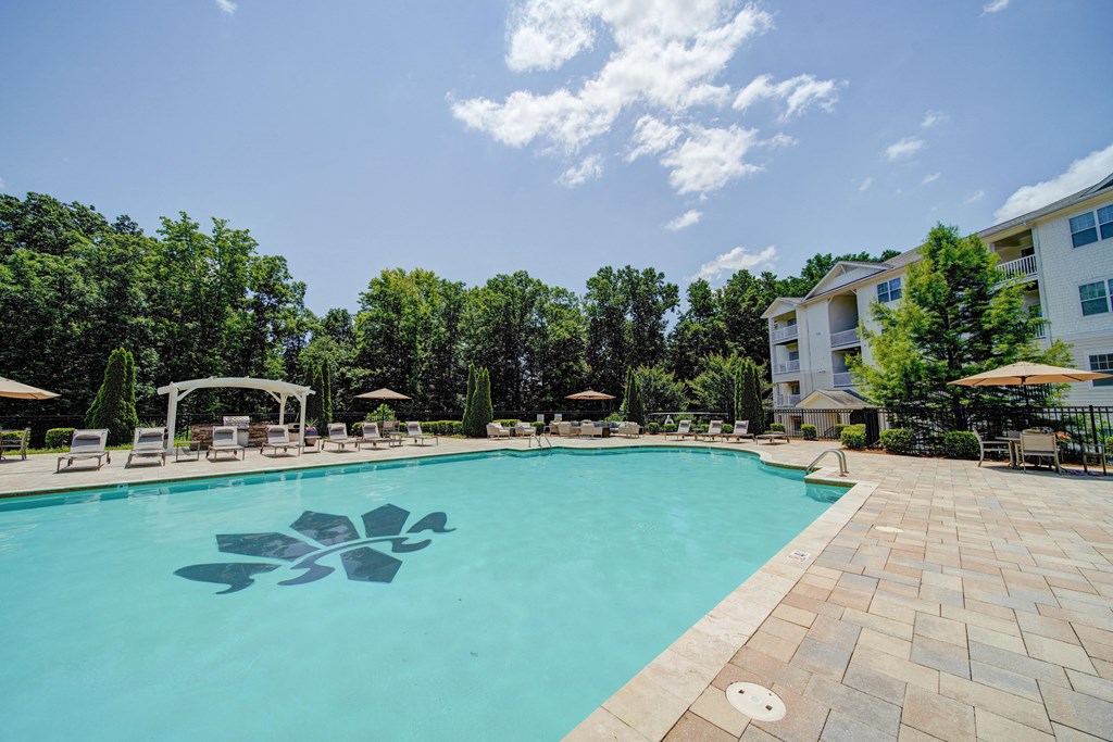outdoor pool at apartment complex