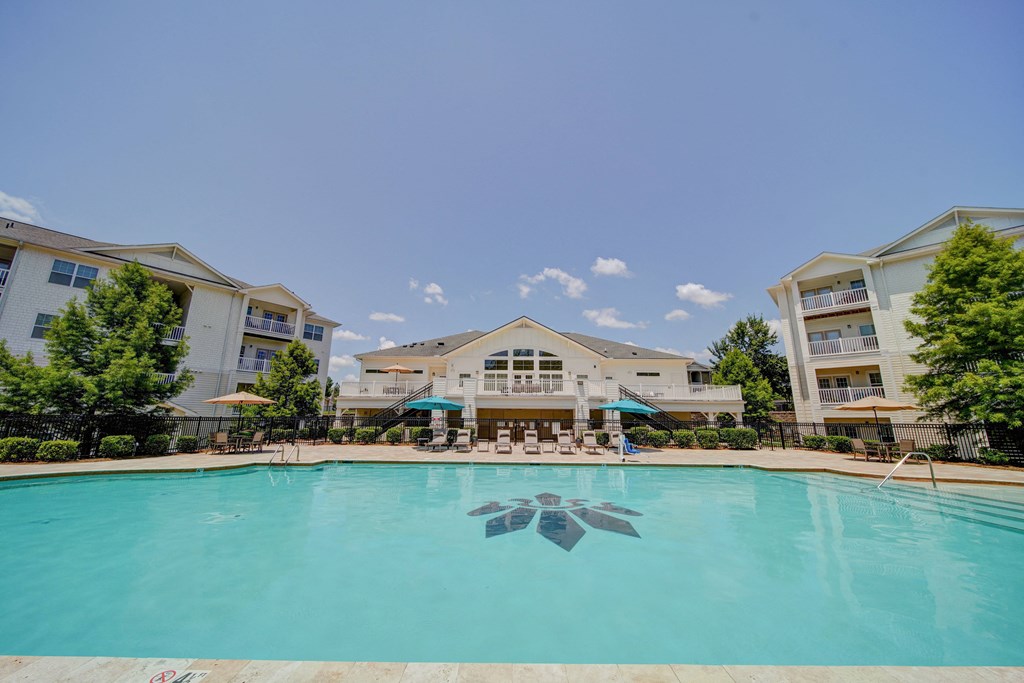 outdoor pool at apartment complex