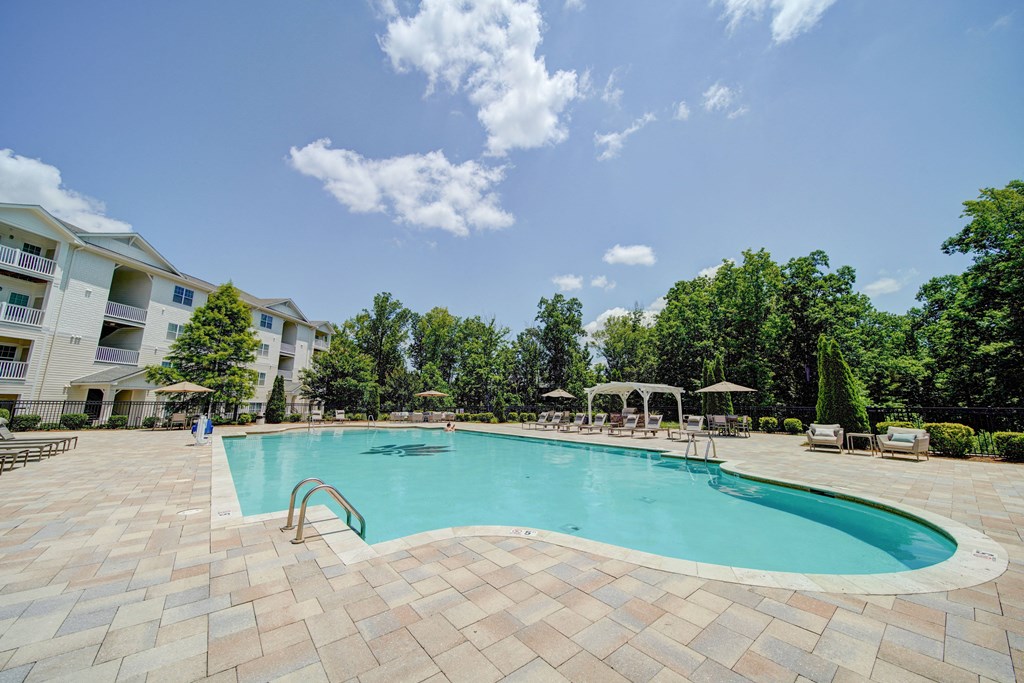 outdoor pool at apartment complex
