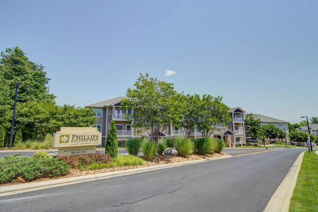 Phillips Mallard Creek Apartment main sign at entrance