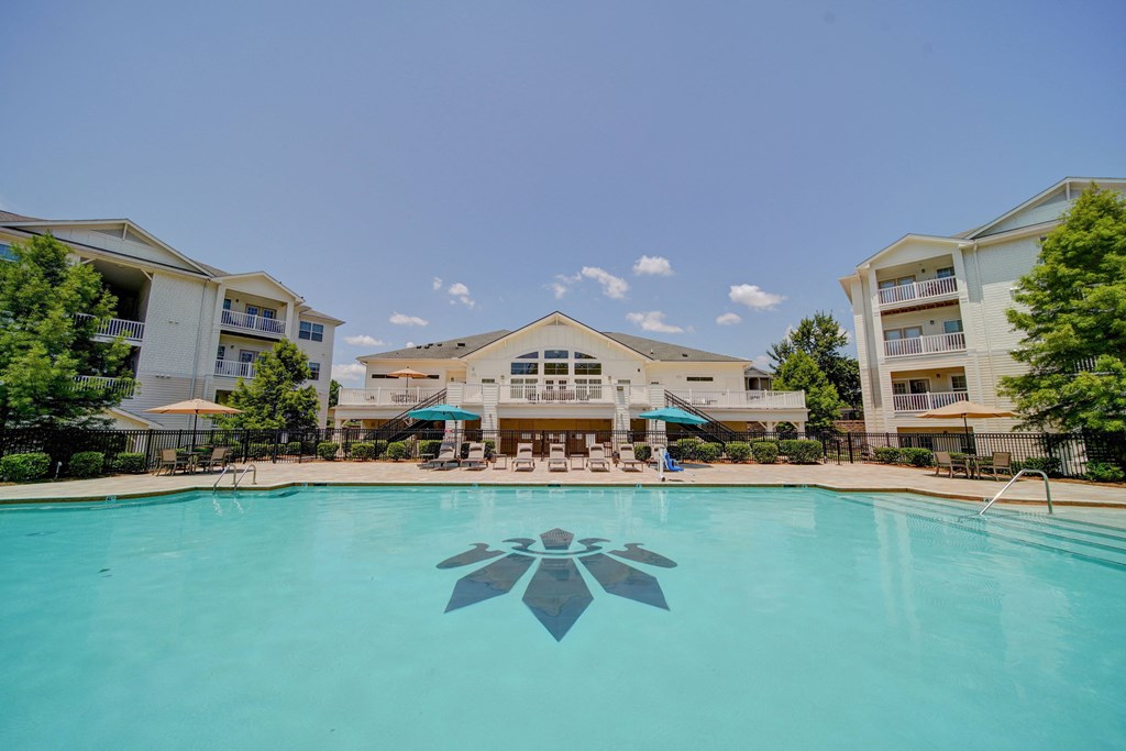 outdoor pool at apartment complex