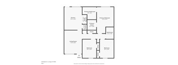 A floor plan of a one bedroom apartment.