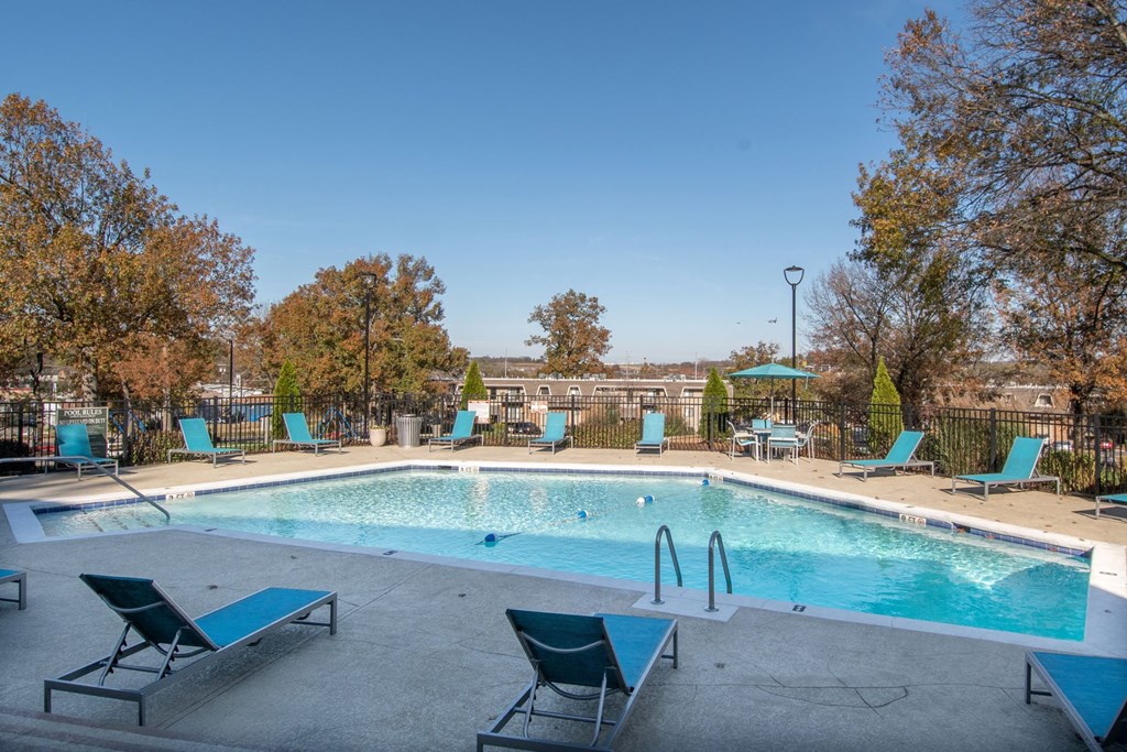 Poolside Relaxing Area at Nob Hill Apartments, Nashville, TN, 37211